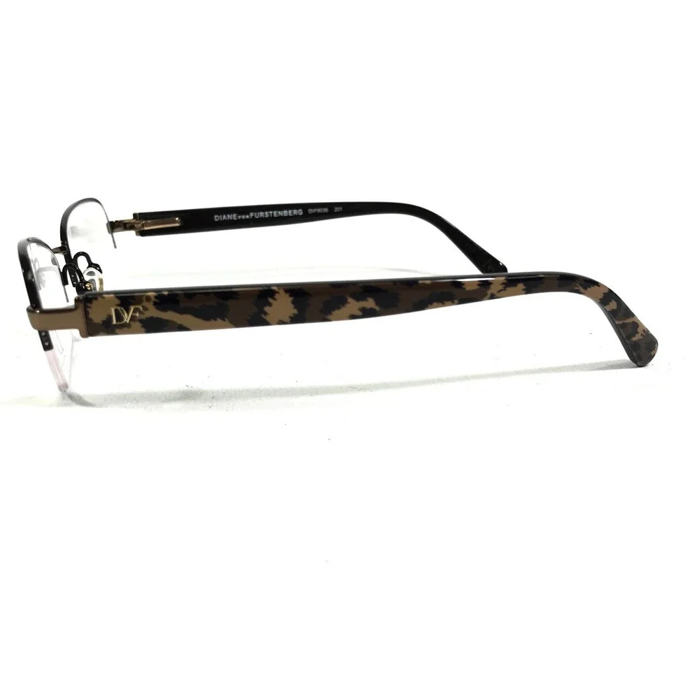 Diane von Furstenberg Eyeglasses Frames DVF8036 201 Brown Cat Eye 51-18-135
